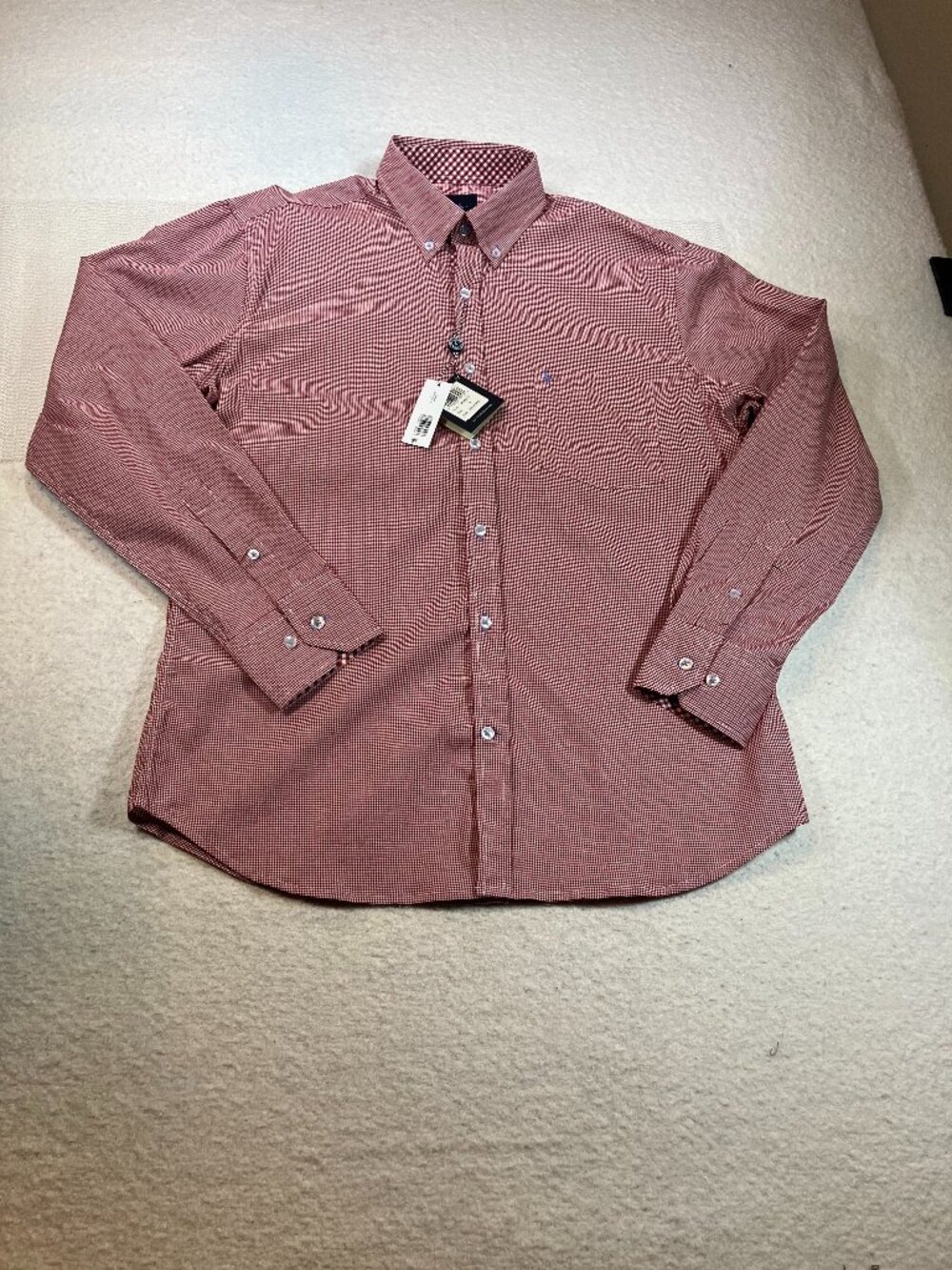 TailorByrd NWT Brick Red Long Sleeve Button Down Mens M‎